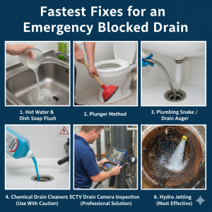 Blocked Drain Services steps